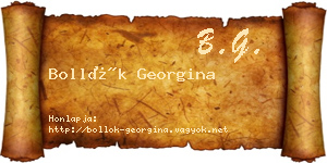 Bollók Georgina névjegykártya
